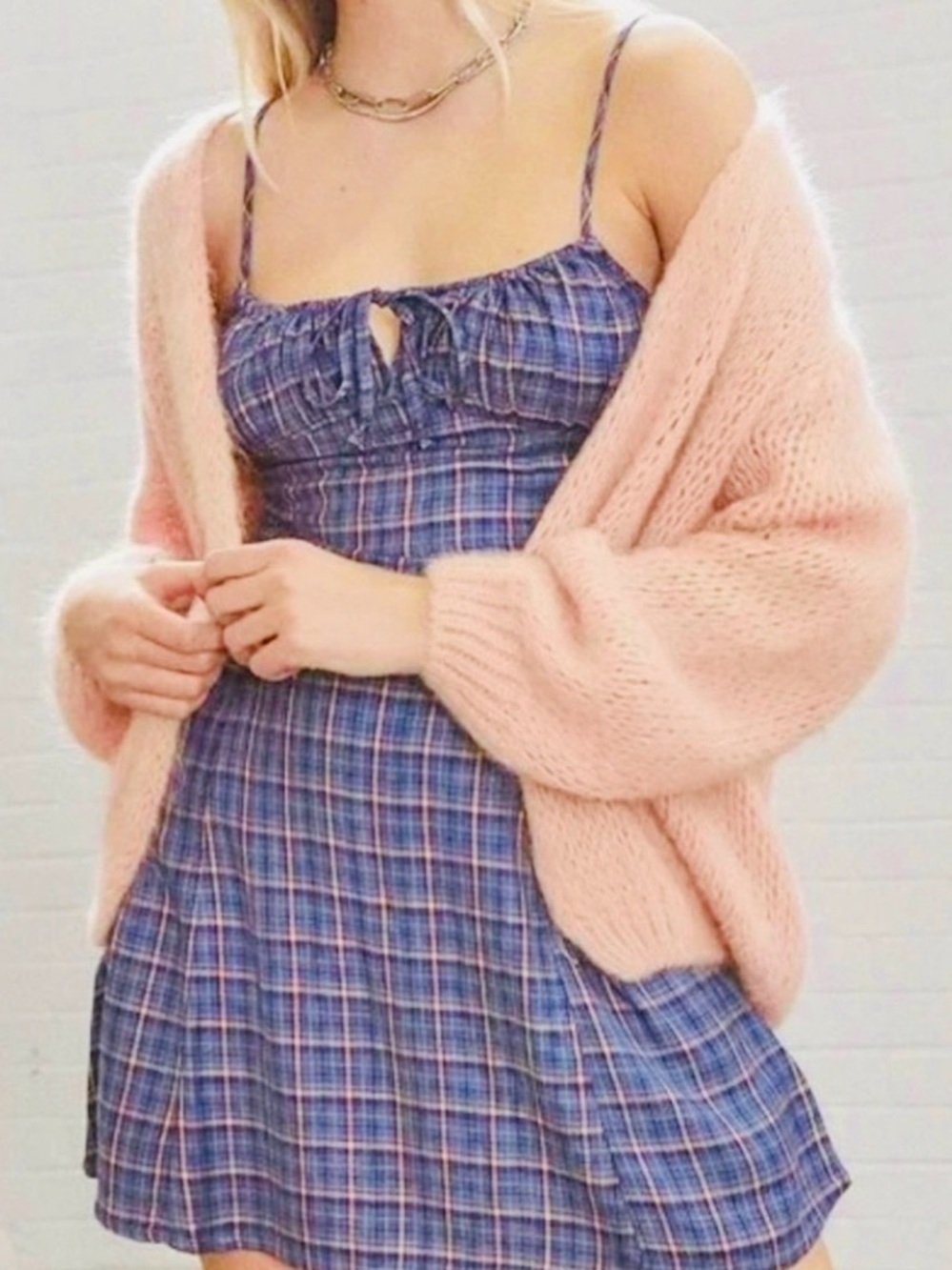 Urban Outfitters Plaid Summer Dress Size Small